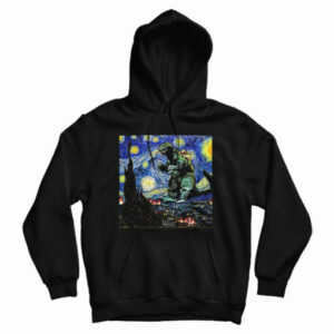 Godzilla Starry Night Van Gogh Hoodie