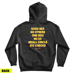 Good Sex No Stress One Boo No Ex Small Circle Big Checks Hoodie