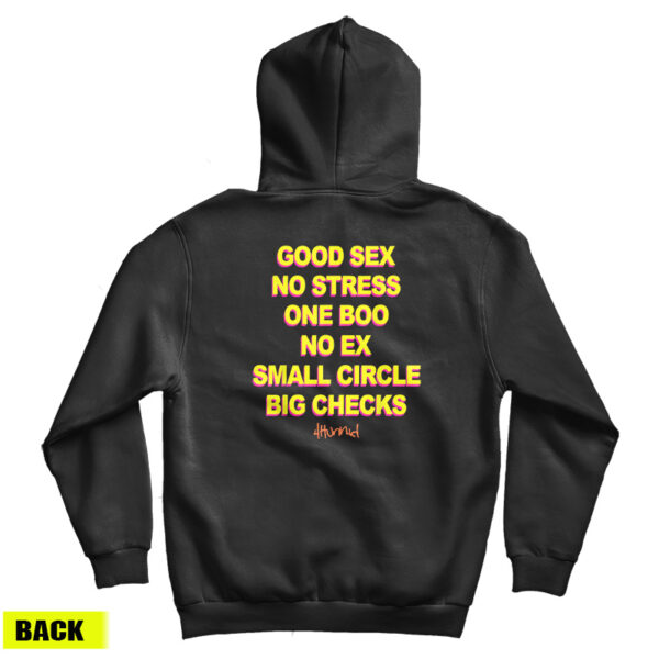 Good Sex No Stress One Boo No Ex Small Circle Big Checks Hoodie
