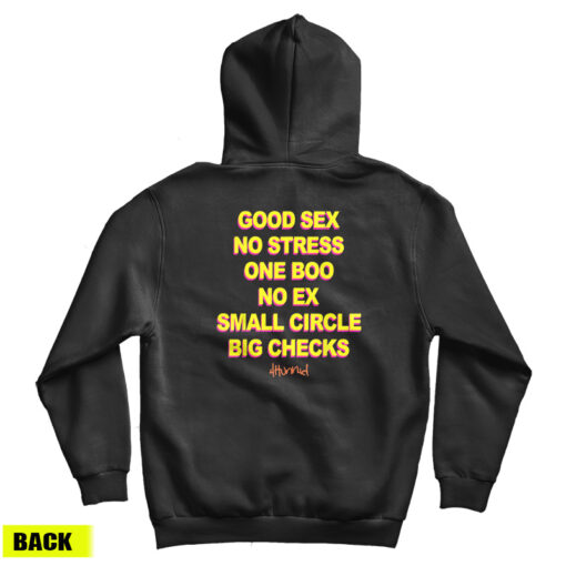Good Sex No Stress One Boo No Ex Small Circle Big Checks Hoodie Good Sex No Stress One Boo No Ex Small Circle Big Checks Hoodie