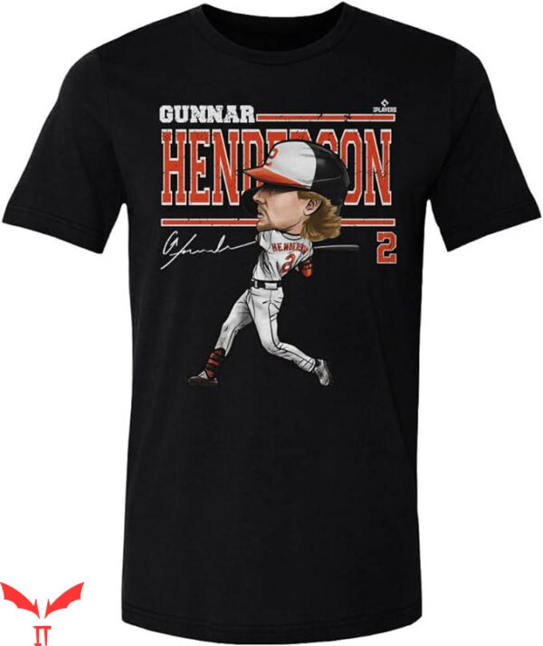 Gunnar Henderson T-Shirt Henderson Baltimore Cartoon Tee