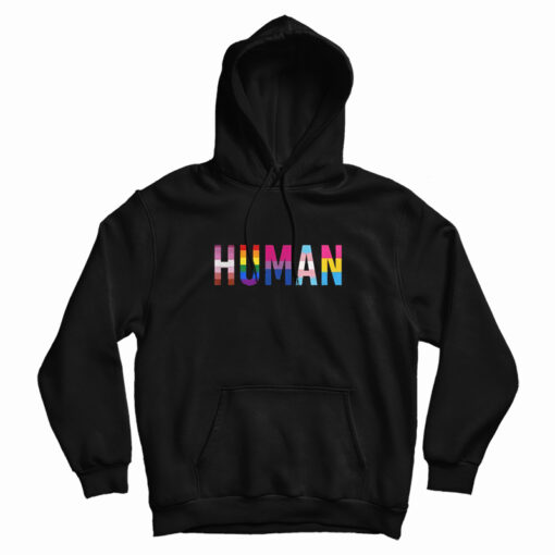 HUMAN LGBT Flag Hoodie For UNISEX HUMAN LGBT Flag Hoodie For UNISEX