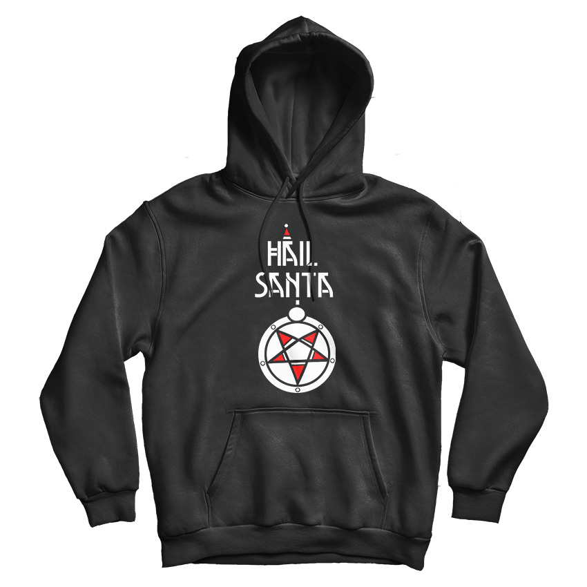Hail Santa Christmas Holiday Funny Satan Claus Scary Hoodie UNISEX Hail Santa Christmas Holiday Funny Satan Claus Scary Hoodie UNISEX