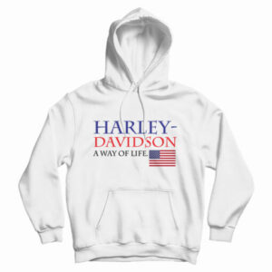 Harley Davidson A Way Of Life American Flag Hoodie For UNISEX