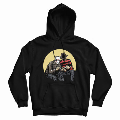 Horror Scary Movie Villains Playing Video Games Hoodie For UNISEX Horror Scary Movie Villains Playing Video Games Hoodie For UNISEX