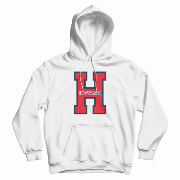 Howard University H Letter Hoodie For UNISEX