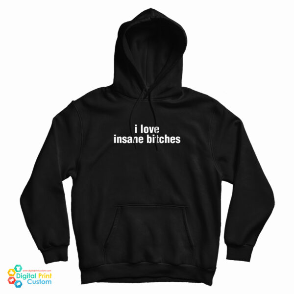 I Love Insane Bitches Hoodie For
