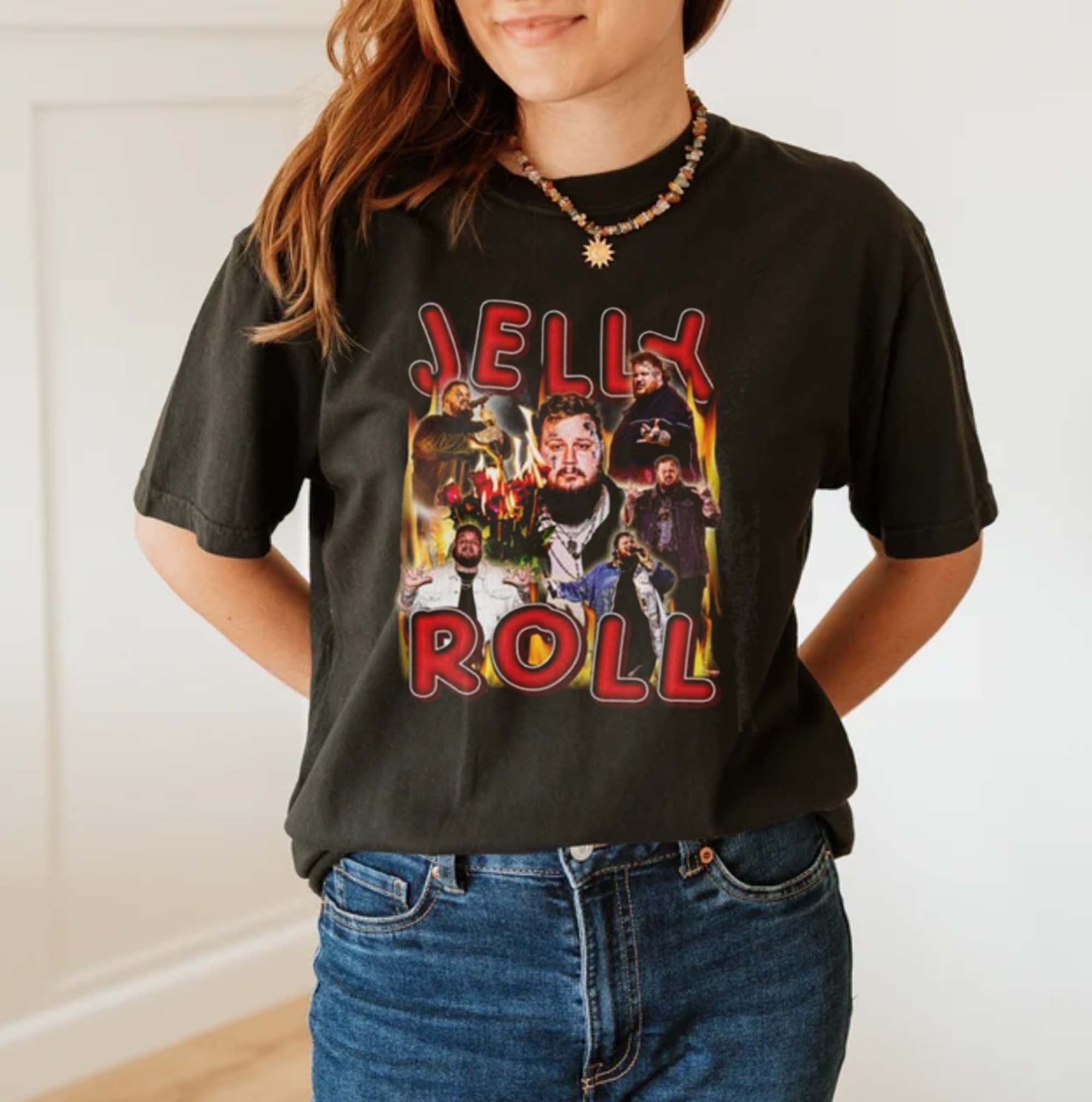 Jelly Roll 90s Rap Concert T-shirt Backroad Baptism TShirt Jelly Roll 90s Rap Concert T-shirt Backroad Baptism TShirt