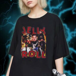 Jelly Roll 90s Rap Concert T-shirt Backroad Baptism TShirt