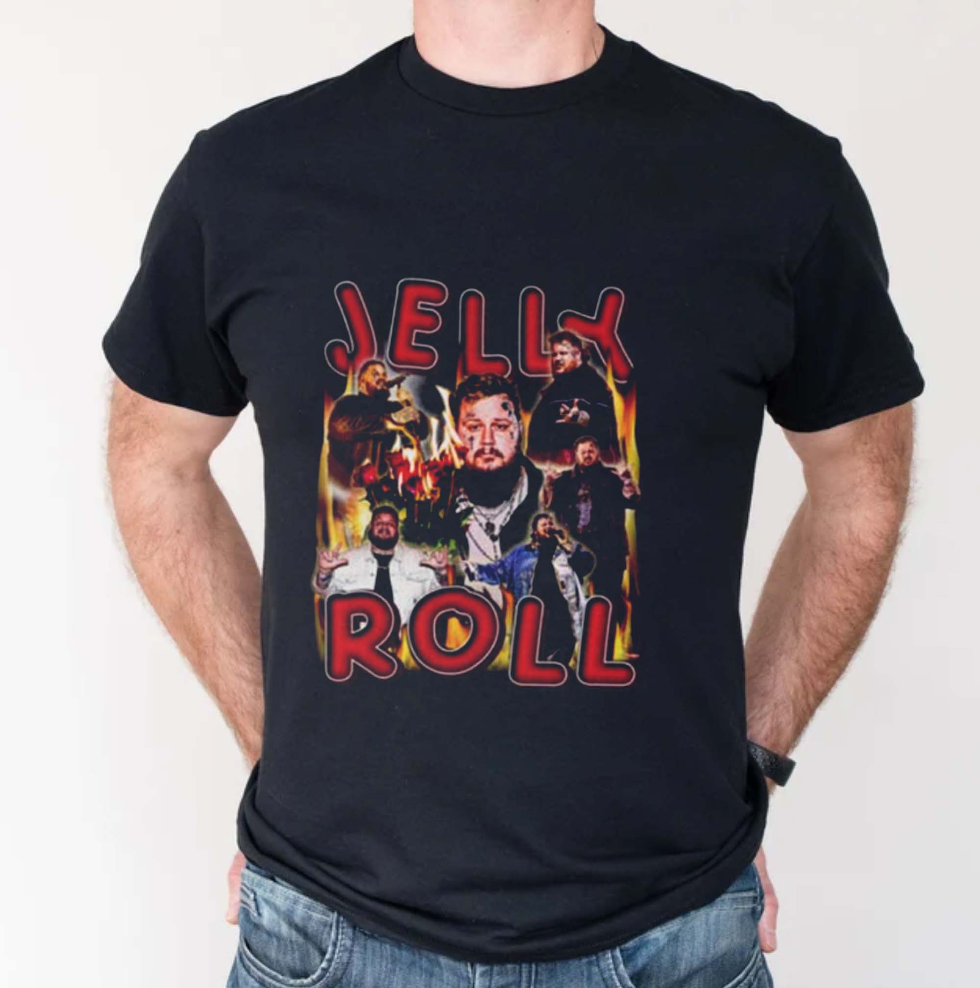 Jelly Roll 90s Rap Concert T-shirt Backroad Baptism TShirt Jelly Roll 90s Rap Concert T-shirt Backroad Baptism TShirt