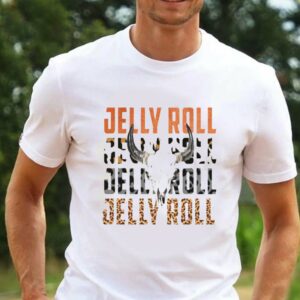 Jelly Roll Bull Skull Country Western Concert T shirt 1