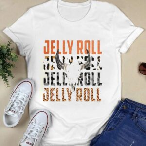 Jelly Roll Bull Skull Country Western Concert T shirt 3