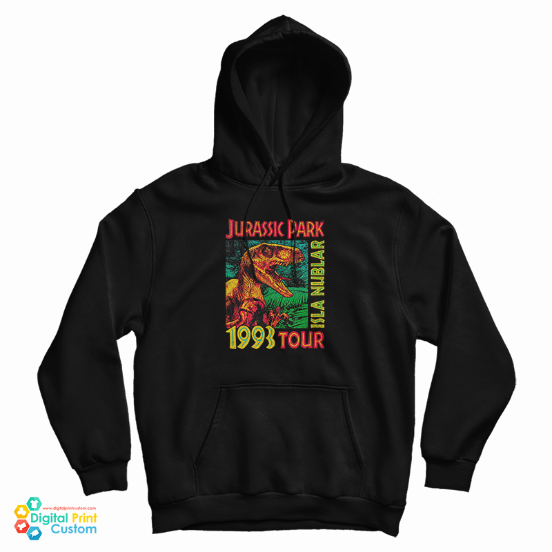 Jurassic Park Isla Nublar 1993 Tour Poster Hoodie For UNISEX Jurassic Park Isla Nublar 1993 Tour Poster Hoodie For UNISEX
