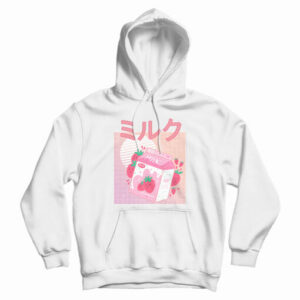 Kawaii Strawberry Milk Shake Hoodie
