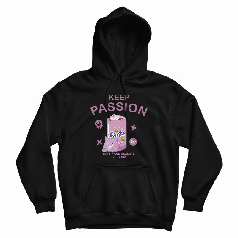 Keep Passion With Ghost Pokemon Gengar Purple Fanta Hoodie Keep Passion With Ghost Pokemon Gengar Purple Fanta Hoodie