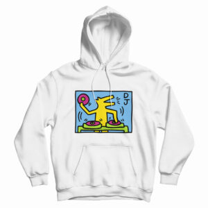 Keith Haring DJ Dog Hoodie For UNISEX