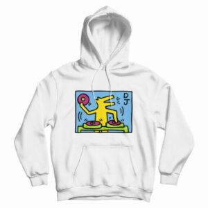 Keith Haring DJ Dog Hoodie For UNISEX