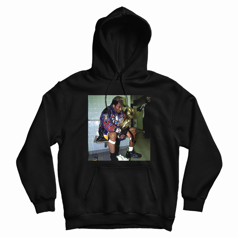 Kobe Bryant Holding Trophy Hoodie For UNISEX Kobe Bryant Holding Trophy Hoodie For UNISEX