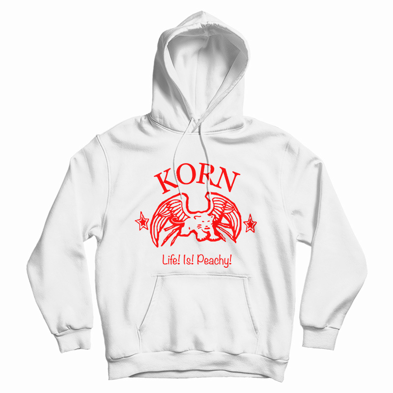 Korn Life Is Peachy Hoodie For UNISEX Korn Life Is Peachy Hoodie For UNISEX
