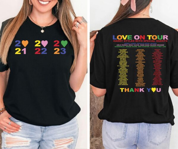 Love On Tour 2 Sided Shirt Harry Styles