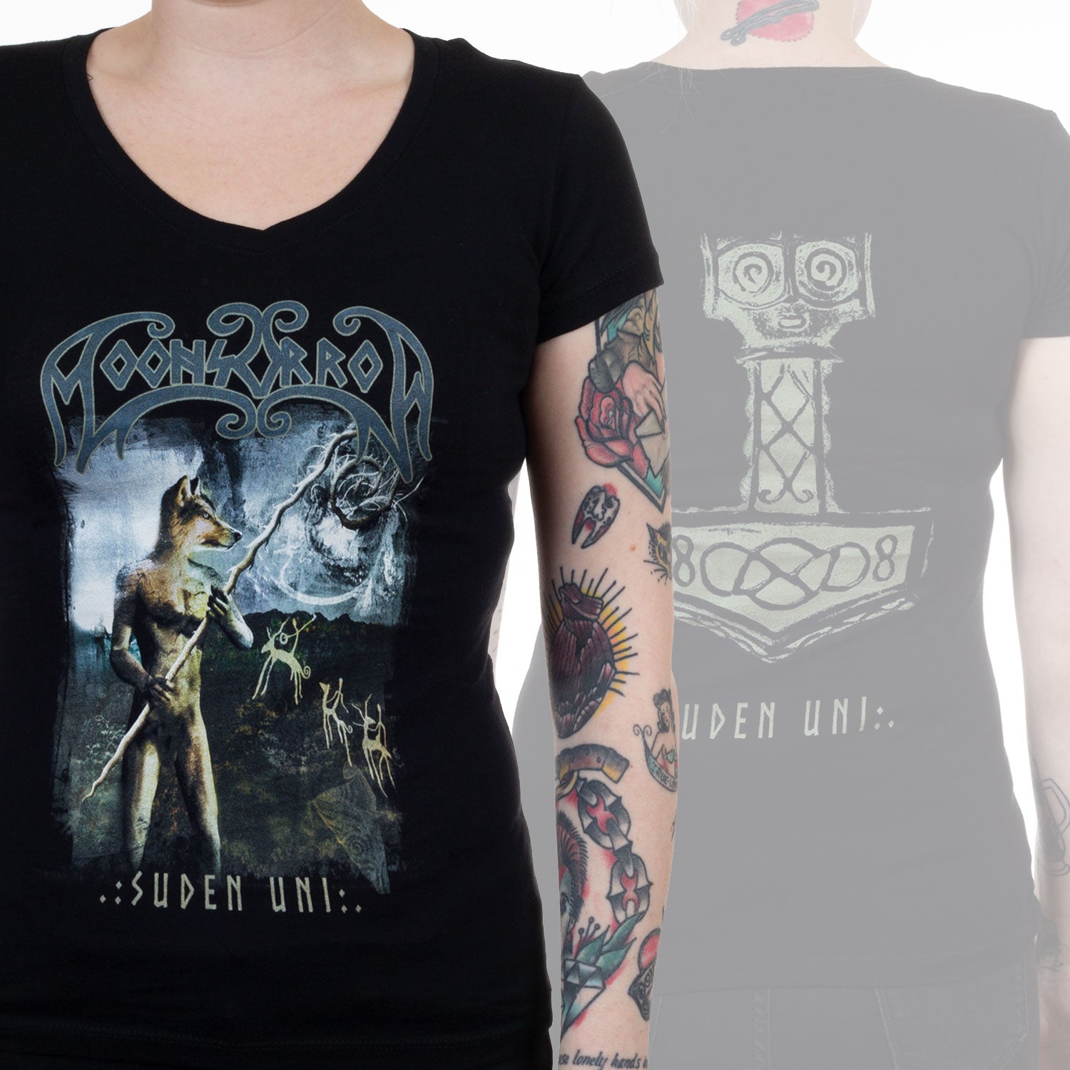 Moonsorrow Suden Uni V-Neck Girls T-shirt Moonsorrow Suden Uni V-Neck Girls T-shirt