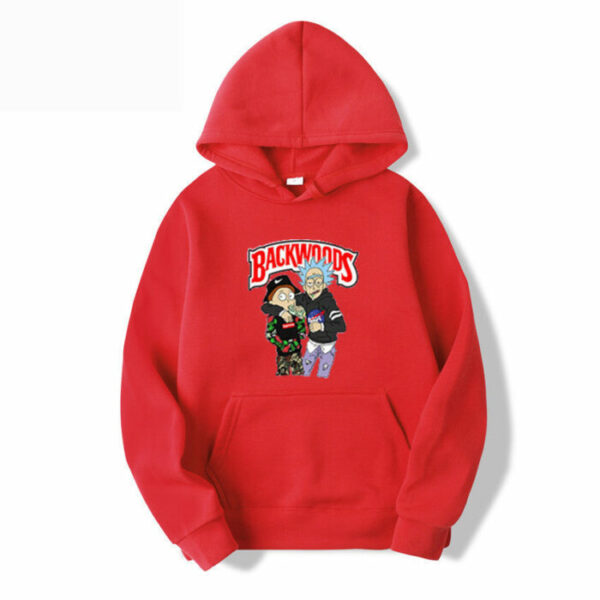 Red Rick and Morty Backwoods Hoodie