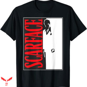 Scarface Red T-shirt Black and White Movie
