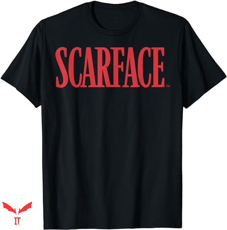 Scarface Red T-shirt Bold Red Movie Scarface Red T-shirt Bold Red Movie