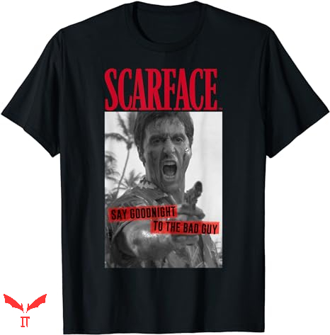 Scarface Red T-shirt Goodnight To The Bad Guy Scarface Red T-shirt Goodnight To The Bad Guy