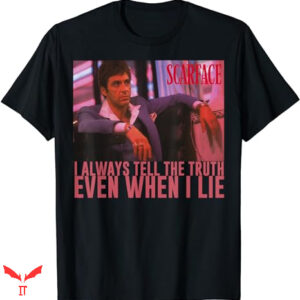 Scarface Red T-shirt I Always Tell The Truth