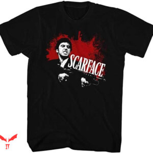 Scarface Red T-shirt Red Splatter