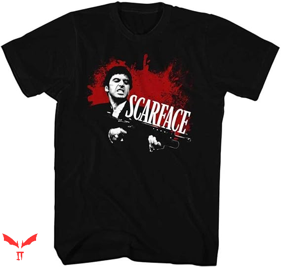 Scarface Red T-shirt Red Splatter Scarface Red T-shirt Red Splatter