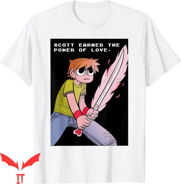 Scott Pilgrim T-Shirt Earned The Power Of Love Movie