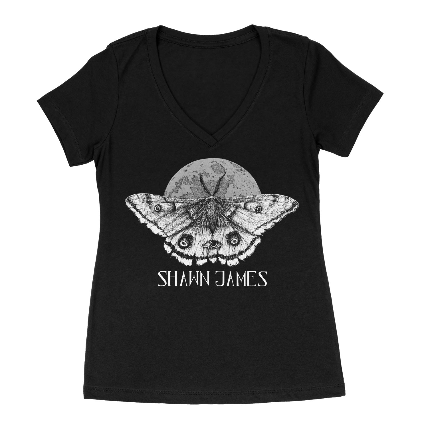 Shawn James Moon Moth V-Neck Girls T-shirt Shawn James Moon Moth V-Neck Girls T-shirt