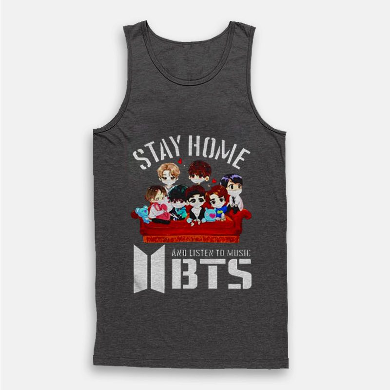 Stay Home And Listen To Music BTS Tank Top Stay Home And Listen To Music BTS Tank Top