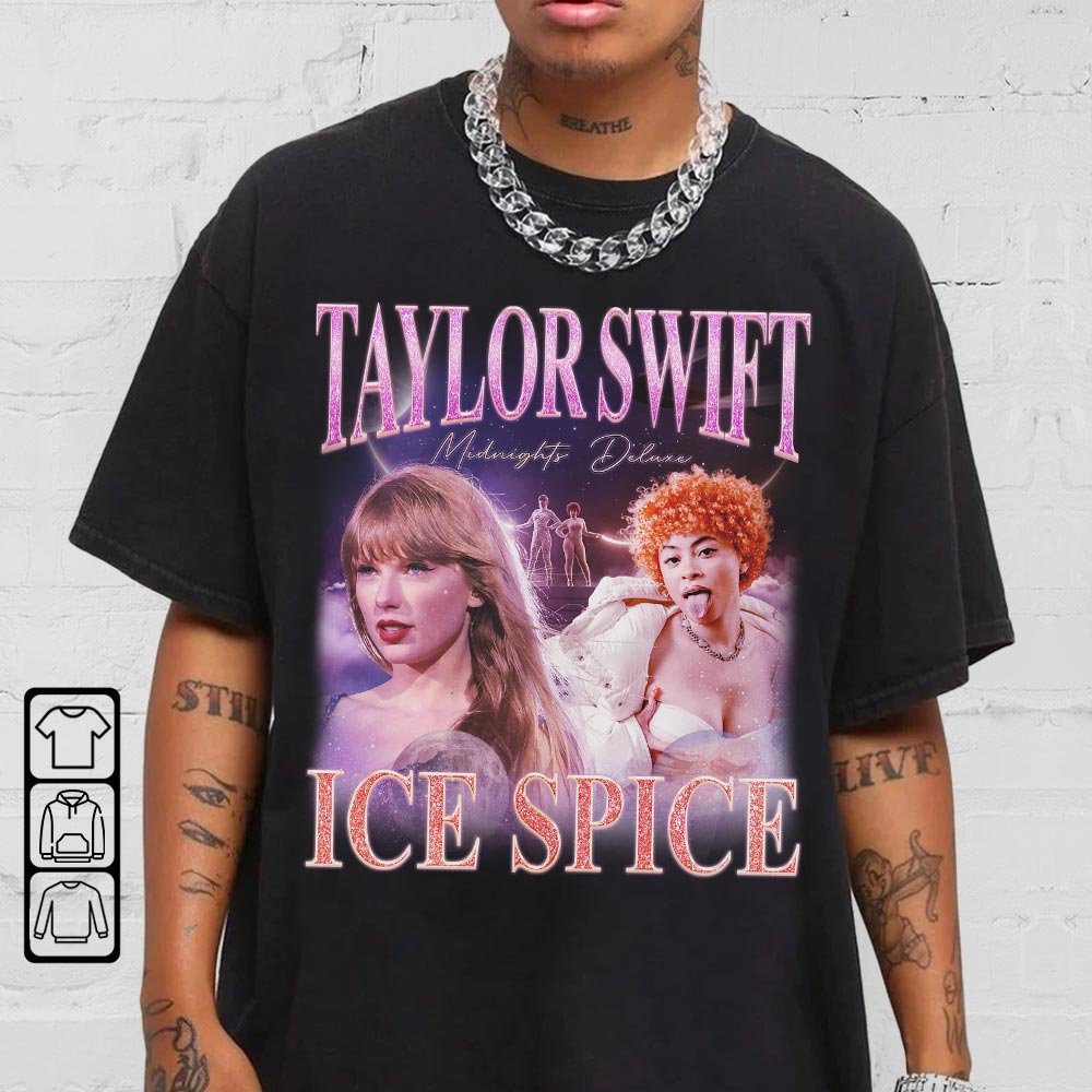 Taylor Swift Midnight Deluxe Music Shirt Ice Spice Vintage 90s Taylor Swift Midnight Deluxe Music Shirt Ice Spice Vintage 90s