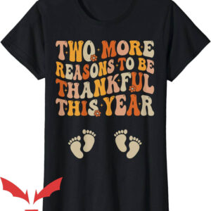Thanksgiving Pregnancy Announcement T-Shirt Twin Pregnancy