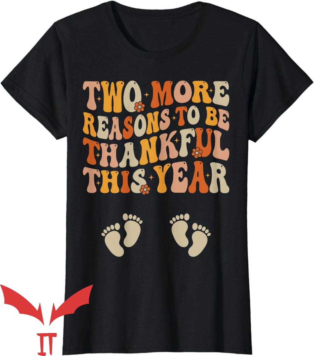 Thanksgiving Pregnancy Announcement T-Shirt Twin Pregnancy Thanksgiving Pregnancy Announcement T-Shirt Twin Pregnancy