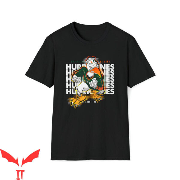 Vintage Miami Hurricanes T-Shirt Black Unisex Softstyle