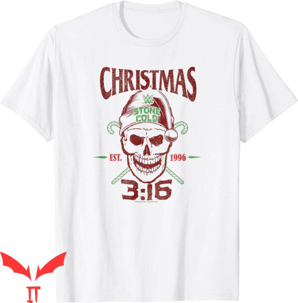 Vintage Stone Cold T-Shirt WWE Christmas Steve Austin Skull