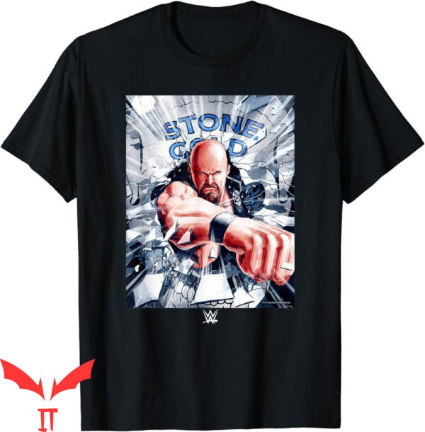 Vintage Stone Cold T-Shirt WWE Skull Punch Poster