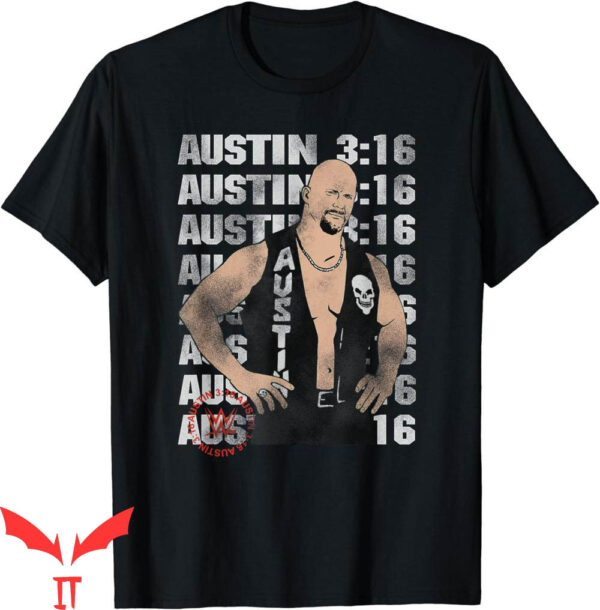 Vintage Stone Cold T-Shirt WWE Steve Austin Text Stack