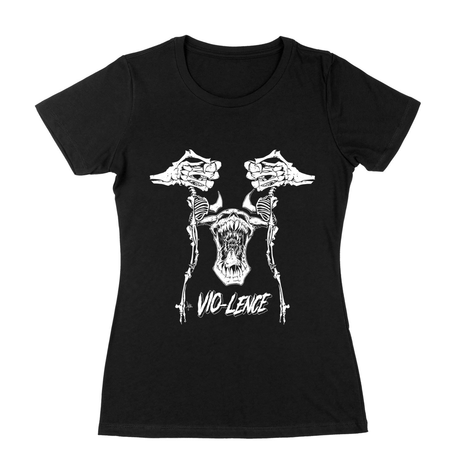 Vio-lence Vio-dude Skeleton Girls T-shirt Vio-lence Vio-dude Skeleton Girls T-shirt