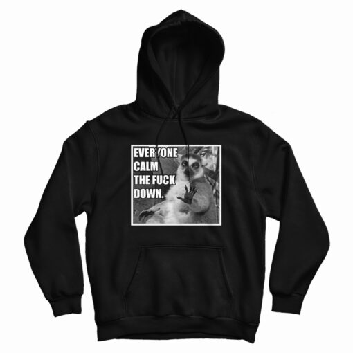 lEMUR Everyone Calm The Fuck Down Hoodie lEMUR Everyone Calm The Fuck Down Hoodie