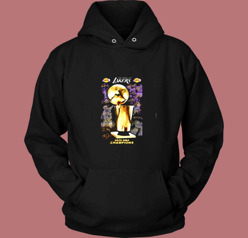 2020 Los Angeles Lakers Champions Signature Vintage Hoodie 2020 Los Angeles Lakers Champions Signature Vintage Hoodie