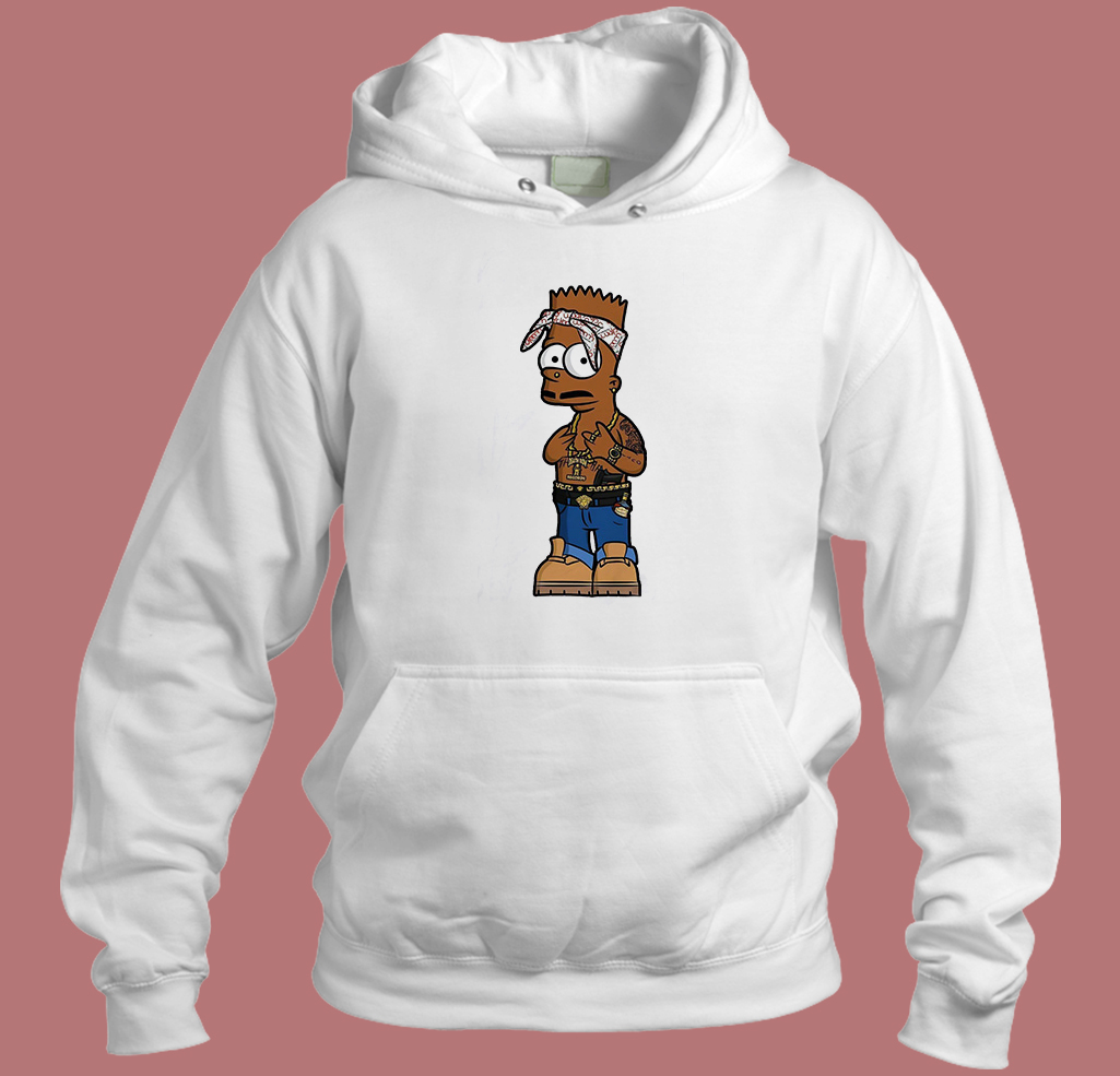2Bart Tupac Shakur The Simpson Hoodie Style 2Bart Tupac Shakur The Simpson Hoodie Style