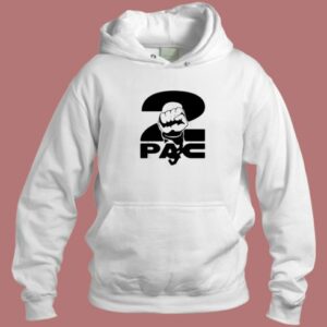2pac Fist Overlap Old School Hoodie Style