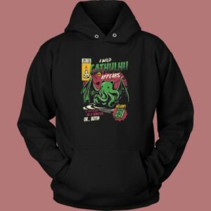 A Wild Cathulhu Appears Funny Hoodie Style