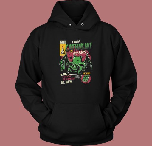A Wild Cathulhu Appears Funny Hoodie Style A Wild Cathulhu Appears Funny Hoodie Style
