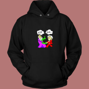 Albert Einstein Pythagoras Fight Funny Physicists Vintage Hoodie